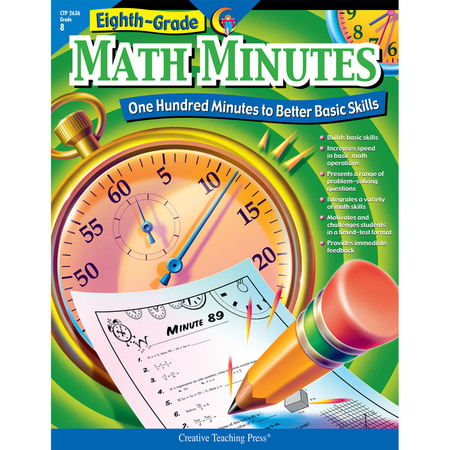 CREATIVE TEACHING PRESS Eighth-Grade Math Minutes Book 2636